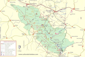 mapa de senderos del cañon del rio lobos