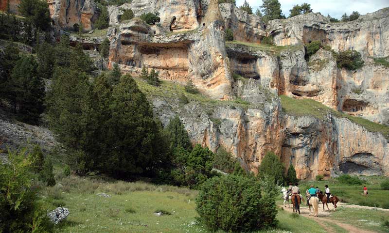 ruta a caballo por el cañon del rio lobos