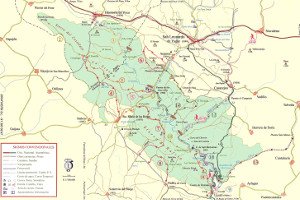 mapa de senderos del cañon del rio lobos