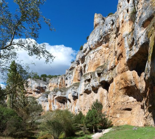 rock wall landscape of the rio lobos canyon